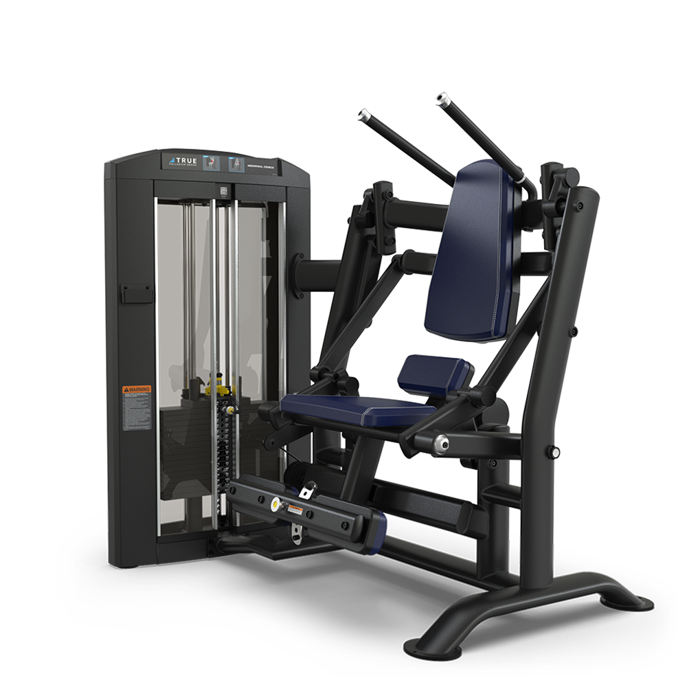 A black and blue leg press machine with a padded seat, footplate, and weight stack, designed for strength training in a gym setting. The machine is shown against a plain white background.