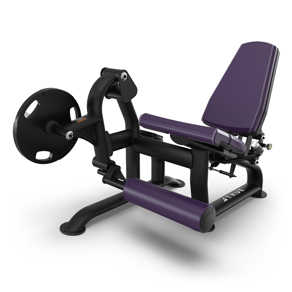 A purple and black exercise machine.